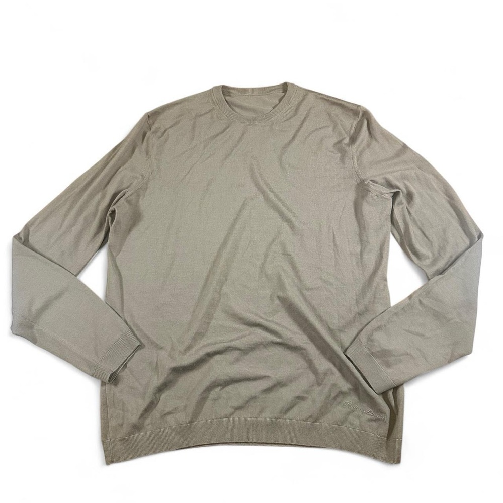 Ralph Lauren Purple Label Women’s Light Wool Beige Sweater‎ Size Small